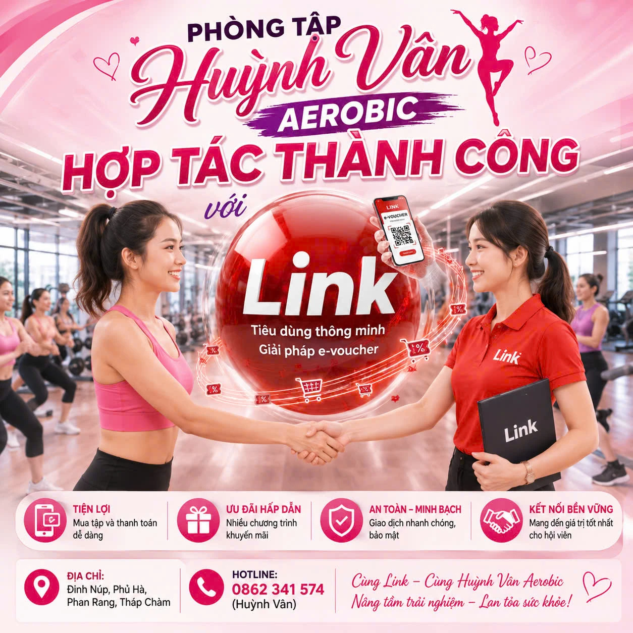 🎉 PHÒNG TẬP HUỲNH VÂN AEROBIC CHÍNH THỨC HỢP TÁC CÙNG LINK 🎉