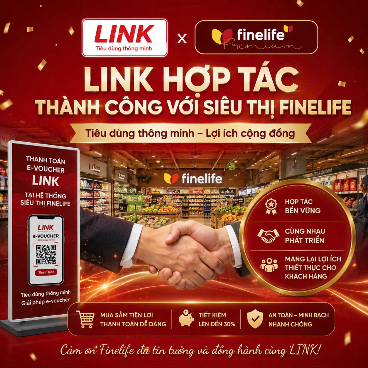 🎉 CHÍNH THỨC HỢP TÁC – LINK × SIÊU THỊ FINELIFE 🤝